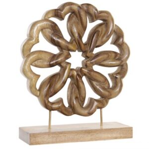 DECORACION MADERA 27X10X33 CORAZONES NATURAL