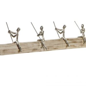 DECORACION MANGO ALUMINIO 76X13X16 CANOA NATURAL