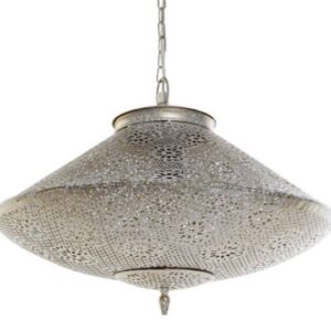 LAMPARA TECHO METAL 47X47X30 ENVEJECIDO BLANCO