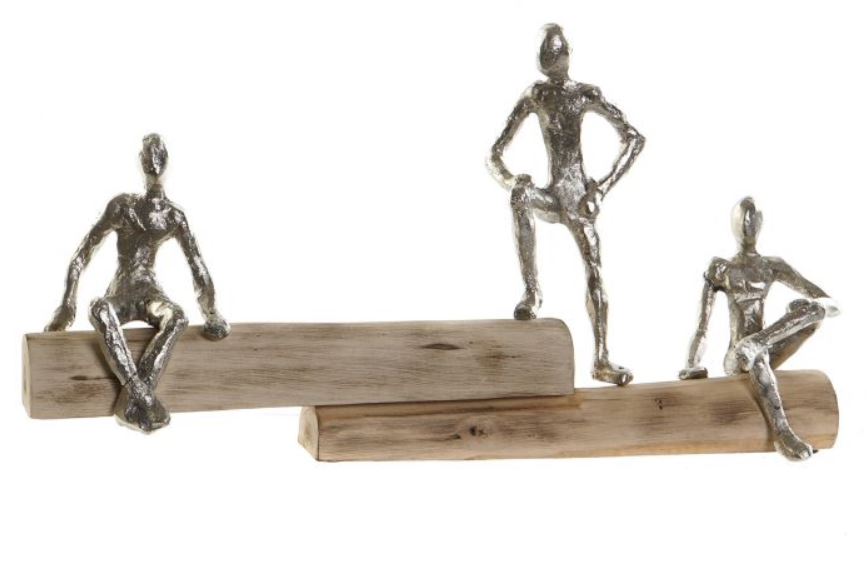 FIGURA MANGO ALUMINIO 45X9X23 PERSONAS NATURAL